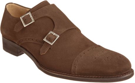 Harris Double Monk Shoe in Brown for Men (chocolate) - Lyst