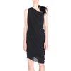 Helmut Lang Feather Shoulder Dress in Black - Lyst