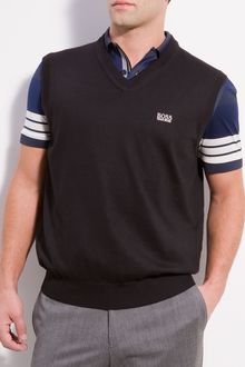 Hugo Boss Boss Green Sweater Vest - Lyst