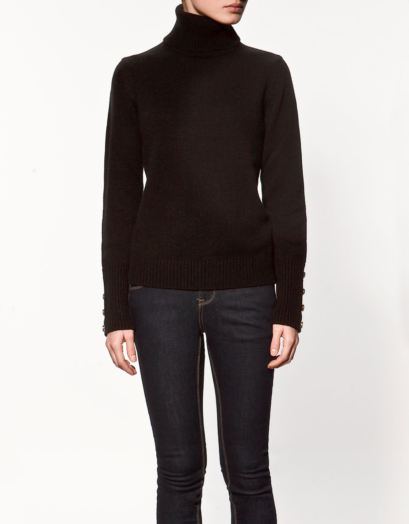 Zara Turtleneck Sweater in Black Lyst