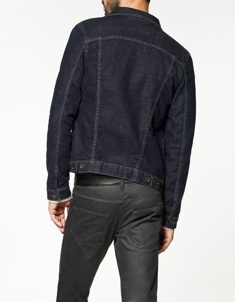 Zara Denim Jacket in Blue for Men (denim) | Lyst