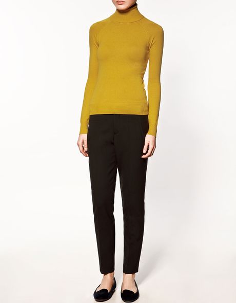 Zara Polo Neck Sweater in Yellow