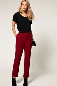 ASOS Collection Asos Peg Trouser with Pleated Front - Lyst