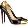 Christian Louboutin Duvette 120 Metallic and Patentleather Pumps in Black - Lyst