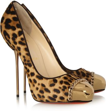 Christian Louboutin Metallip 120 Leopard-print Calf Hair Pumps - Lyst