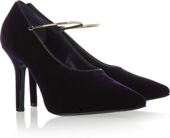 Givenchy Anklet-embellished Pointed Velvet Pumps - Lyst