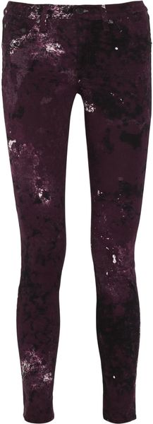 Rag & Bone Galaxy Printed Mid-rise Skinny Jeans - Lyst