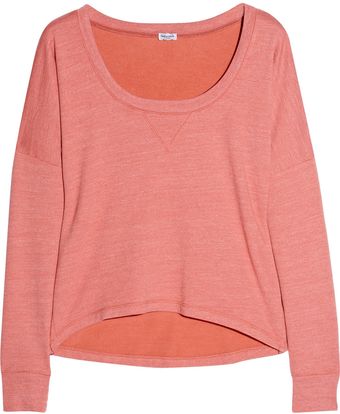 Splendid Active Always Cropped Cotton-blend Sweatshirt - Lyst