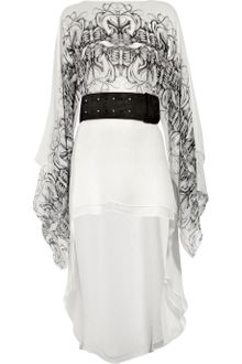 Thomas Wylde Padrino Printed Silk-chiffon Kaftan - Lyst