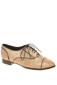 Asos Asos Magical Glitter Lace Up Flat Shoe - Lyst
