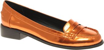Asos Asos Mars Metallic Loafer Shoes - Lyst