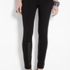 Dkny Pull On Leggings with Leather Panels in Black - Lyst