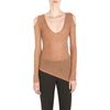 Helmut Lang Asymmetric Hem Sweater tan in Brown (tan) - Lyst