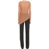 Helmut Lang Asymmetric Hem Sweater tan in Brown (tan) - Lyst