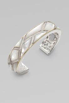 Kara Ross White Sapphire & Mother-of-pearl Maze Cuff - Lyst