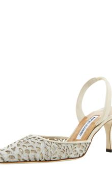 Manolo Blahnik Laser-cut Mid-heel Halter - Lyst