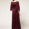 River Island Layered Sleeve Tie Waist Maxi Dress in Purple (aubergine) - Lyst