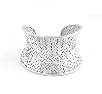 Satya Jewelry Medium Silver Woven Cuff - Lyst