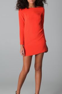 Long Sleeve Shift Dress on Tibi Red Long Sleeve Shift Dress Product 3 2260747 745756225 Large