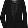 By Malene Birger Azemina Crepe and Satin Tuxedo Jacket in Black - Lyst
