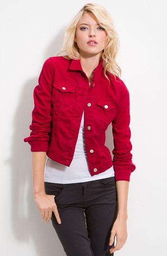 J Brand Slim Fit Overdyed Denim Jacket - Lyst