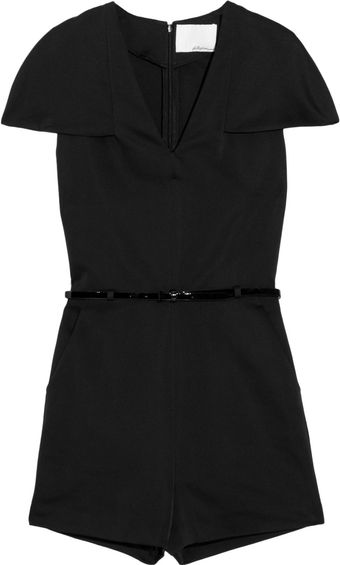3.1 Phillip Lim Belted Structured-satin Playsuit - Lyst