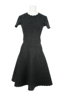 Alaïa Grey Dalmatian Pattern Short Sleeve Dress - Lyst