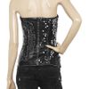 Balmain Embellished Leather Bustier in Black - Lyst