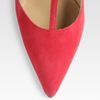 Manolo Blahnik Suede Mary Jane Tstrap Point Toe Pumps in Pink (coral) - Lyst