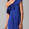 Rebecca Taylor Eyelash One Shoulder Dress in Blue (cobalt) - Lyst