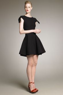Yves Saint Laurent Textured Fit-and-flare Dress - Lyst