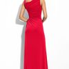 Calvin Klein Asymmetric Jersey Gown in Red - Lyst