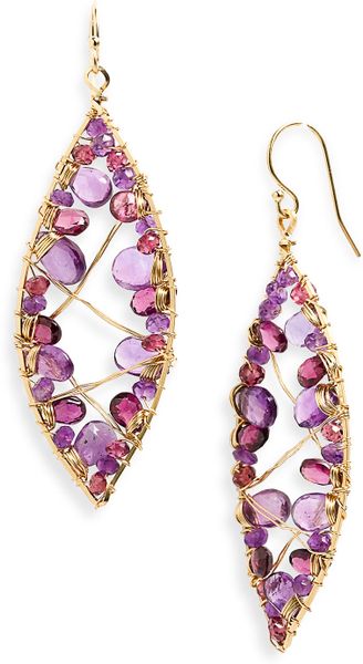 Nunu Designs Marquis Wire Wrap Earrings - Lyst