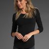 James Perse Jewel Long Sleeve Tee in Black - Lyst