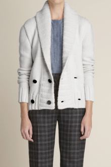 Adam Lippes Double-breasted Knit Cardigan - Lyst
