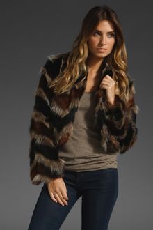 Ella Moss Keith Faux Fur Jacket - Lyst