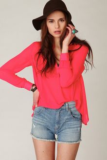 Free People Peaches High Rise Short - Lyst