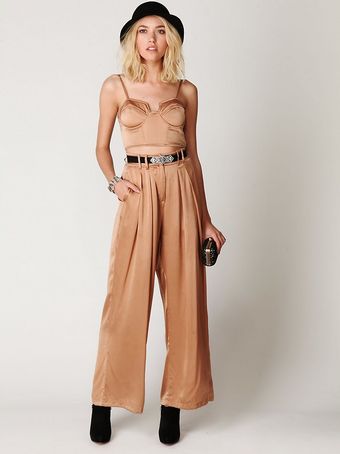 Free People Pleated Wideleg Pant - Lyst