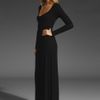 Rachel Pally Long Sleeve T Shirt Maxi in Black - Lyst