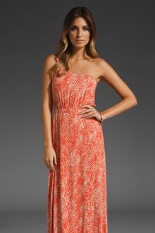  Shoulder Maxi Dress on Mango Ethnic Print Maxi Dress In Orange  V4    Lyst