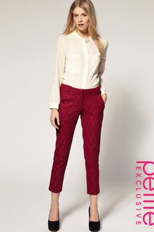 ASOS Collection Asos Petite Exclusive Lace Skinny Trousers - Lyst