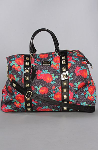 betsey johnson black weekender bag