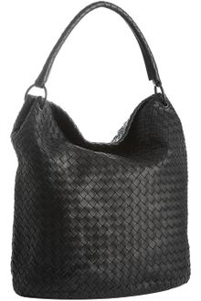 Bottega Veneta Brown Intrecciato Leather Shoulder Bag - Lyst