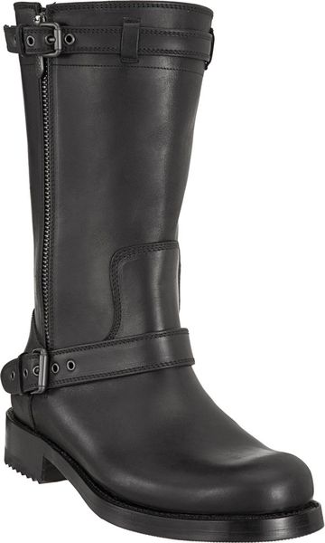 Bottega Veneta Motorcycle Boot in Black for Men - Lyst
