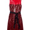 Dkny Lacquer Sleeveless Sequin Block Colour Dress in Red - Lyst