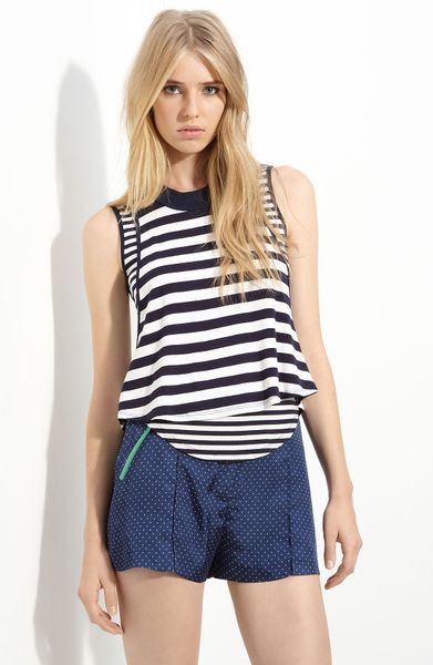 Elizabeth And James Nima Striped Tank in Blue (navy/ ivory) - Lyst