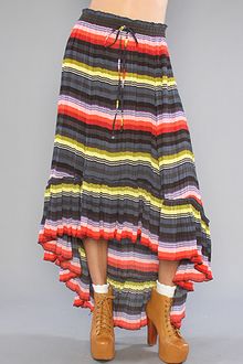 Free People The Stripe High Low Skirt - Lyst