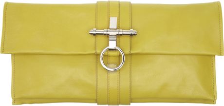 Givenchy Fold Over Clutch in Yellow - Lyst