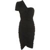 Lanvin Ruched Dress in Black - Lyst