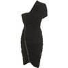 Lanvin Ruched Dress in Black - Lyst